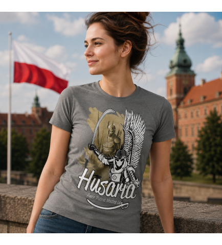 KOSZULKA DAMSKA HUSARIA AMOR PATRIA NOSTRA LEX